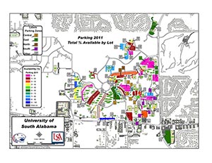 South Alabama Parking Map